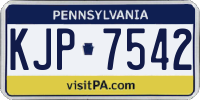 PA license plate KJP7542