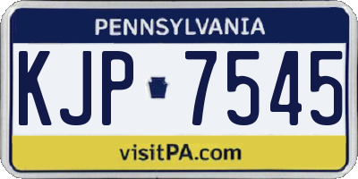 PA license plate KJP7545