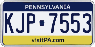 PA license plate KJP7553
