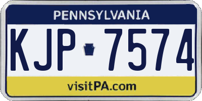 PA license plate KJP7574