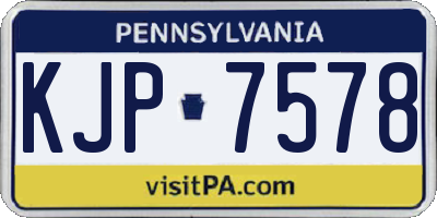 PA license plate KJP7578