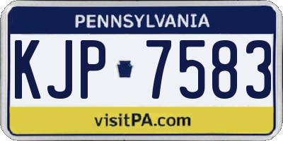 PA license plate KJP7583
