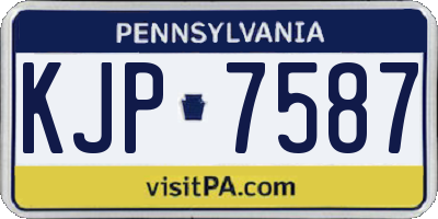 PA license plate KJP7587