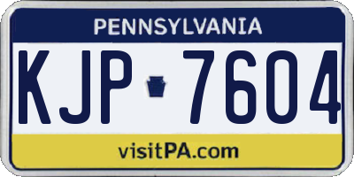 PA license plate KJP7604
