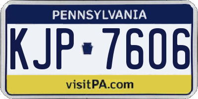 PA license plate KJP7606