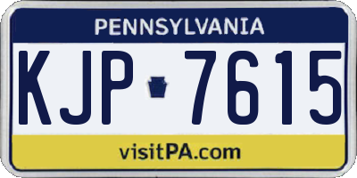 PA license plate KJP7615
