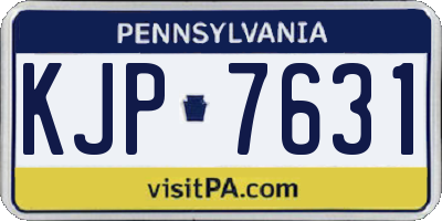 PA license plate KJP7631