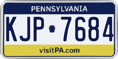PA license plate KJP7684