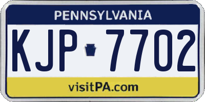 PA license plate KJP7702