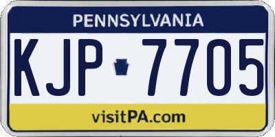 PA license plate KJP7705
