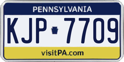 PA license plate KJP7709