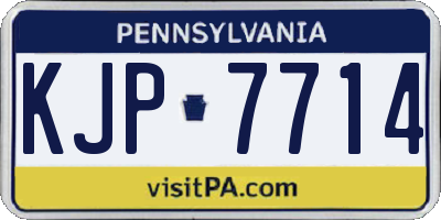 PA license plate KJP7714