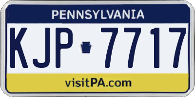 PA license plate KJP7717