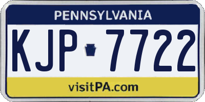 PA license plate KJP7722