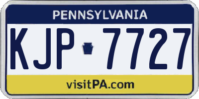 PA license plate KJP7727