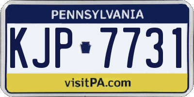 PA license plate KJP7731