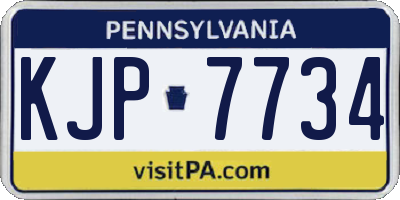 PA license plate KJP7734