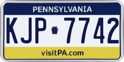 PA license plate KJP7742