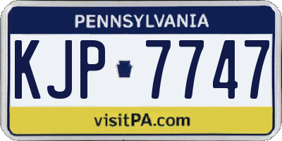PA license plate KJP7747
