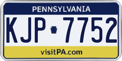 PA license plate KJP7752