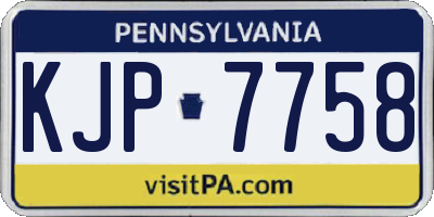PA license plate KJP7758