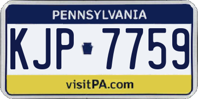 PA license plate KJP7759