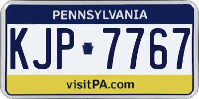 PA license plate KJP7767
