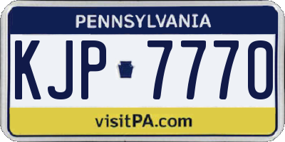 PA license plate KJP7770