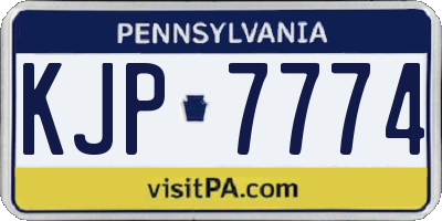 PA license plate KJP7774