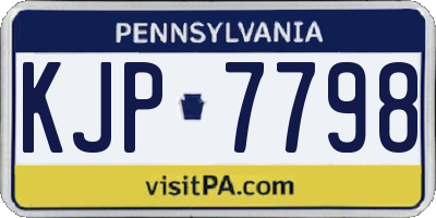 PA license plate KJP7798