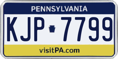 PA license plate KJP7799