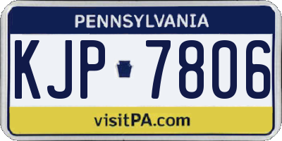 PA license plate KJP7806