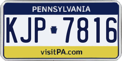 PA license plate KJP7816