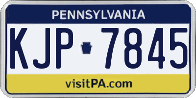 PA license plate KJP7845