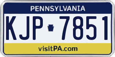 PA license plate KJP7851