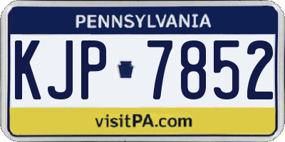 PA license plate KJP7852