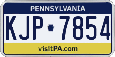 PA license plate KJP7854