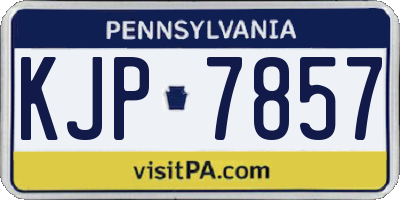 PA license plate KJP7857