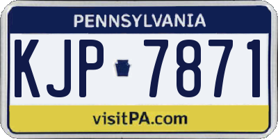 PA license plate KJP7871