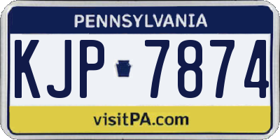 PA license plate KJP7874