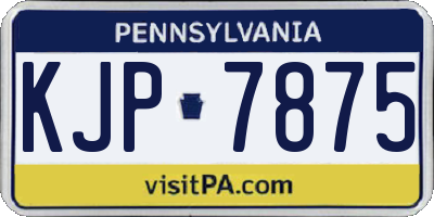 PA license plate KJP7875