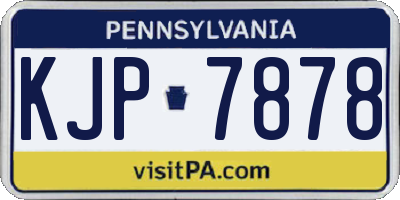 PA license plate KJP7878