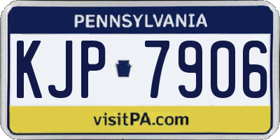 PA license plate KJP7906