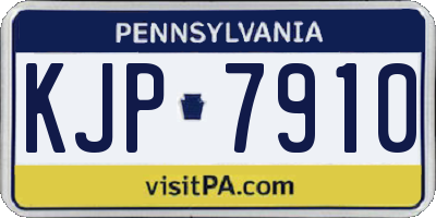 PA license plate KJP7910
