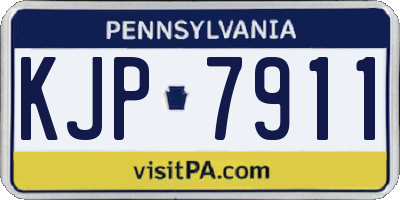 PA license plate KJP7911