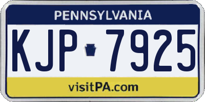 PA license plate KJP7925
