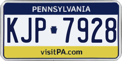 PA license plate KJP7928
