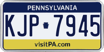 PA license plate KJP7945