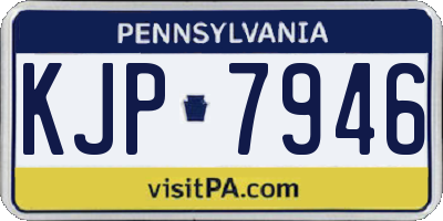PA license plate KJP7946