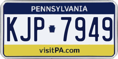 PA license plate KJP7949